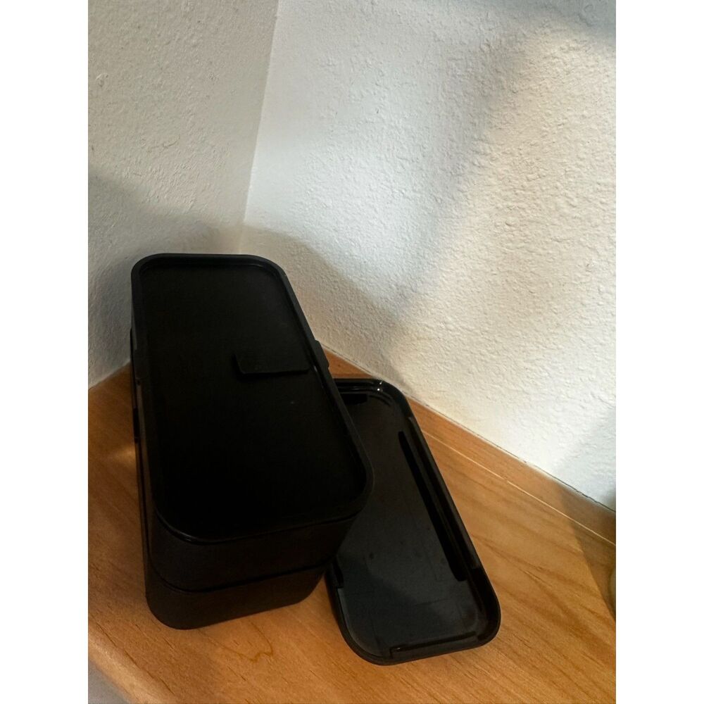 Mombento Original Black Bento Box - 2 Tier Leakproof Lunch Box EUC - Picture 6 of 10